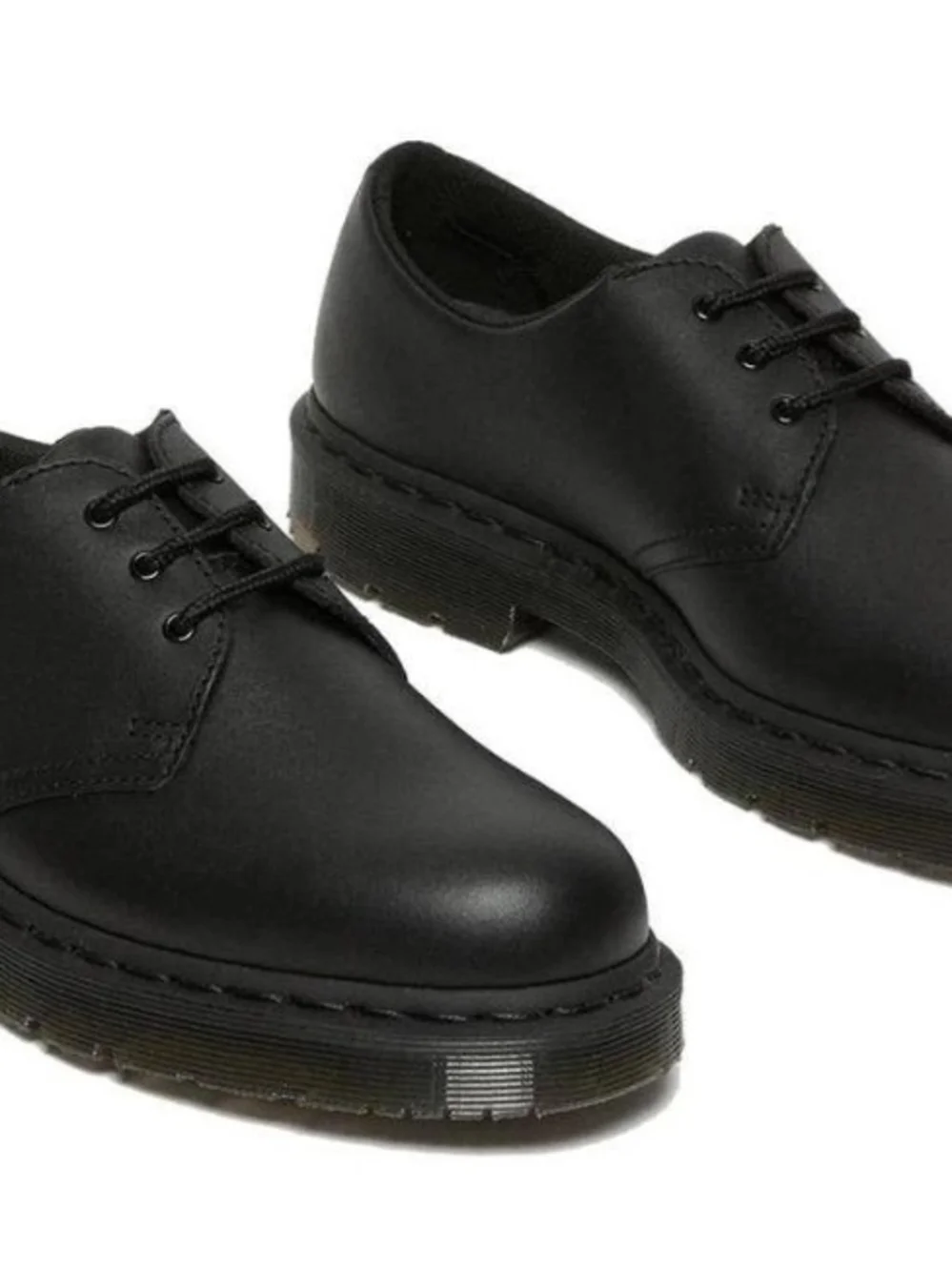 Dr. Martens Black Leather Derby Shoes with Lace-Up Closure